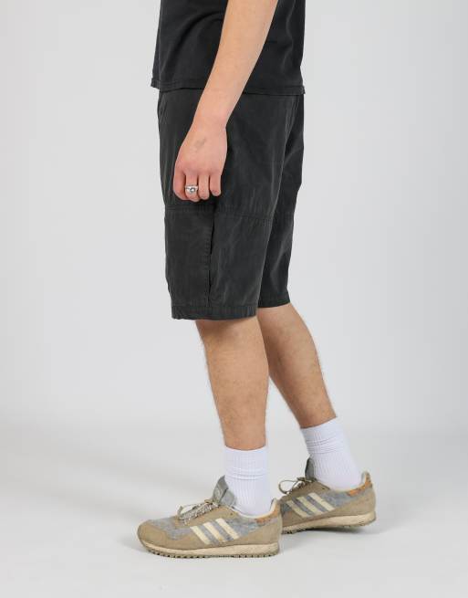 Vintage Polo Jeans Ralph Lauren 32x22 canvas cargo shorts in black, 1 of 4