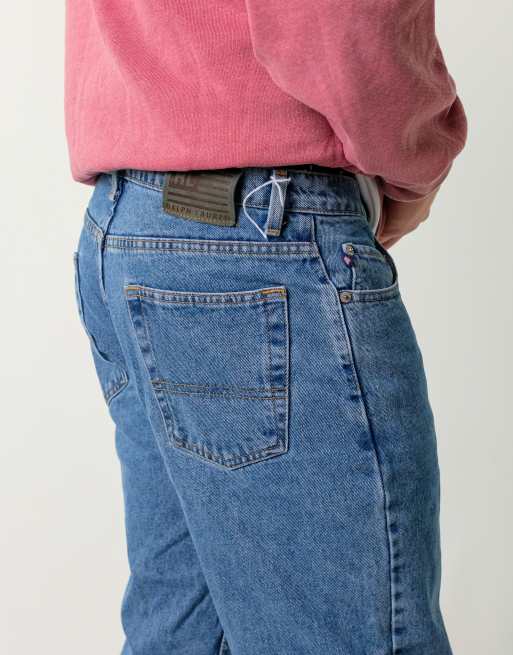 Vintage Polo Jeans Ralph Lauren 34x30 Denim Jeans Light Blue