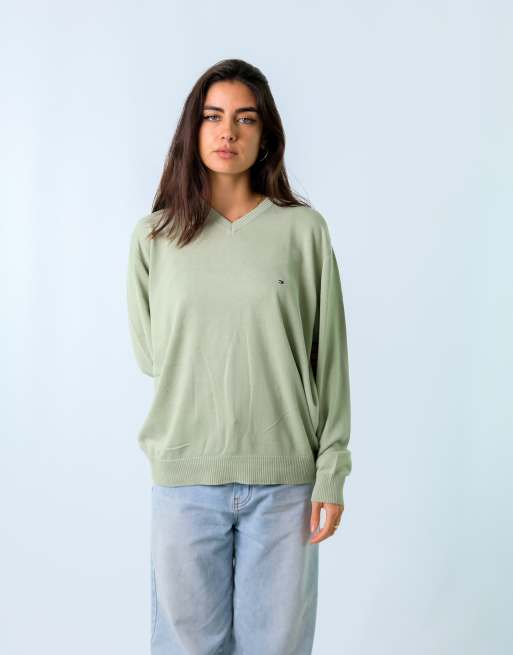 Vintage Polo Jeans Ralph Lauren L Knit Sweatshirt Jacket Light Green