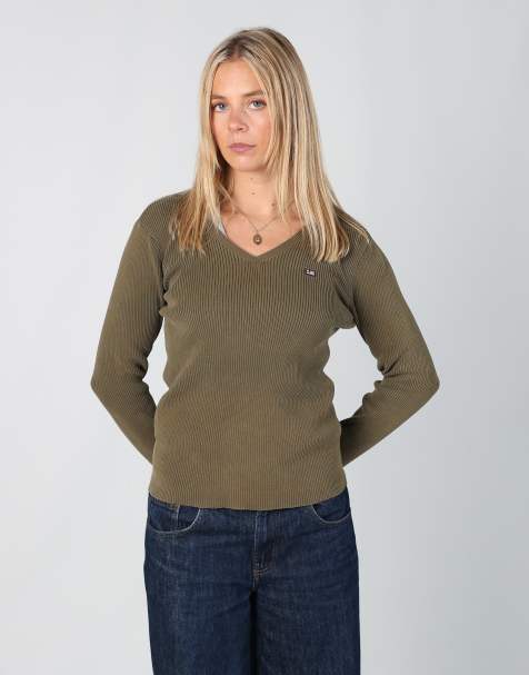 Vintage Polo Jeans Ralph Lauren m knit sweatshirt in dark green - view 1