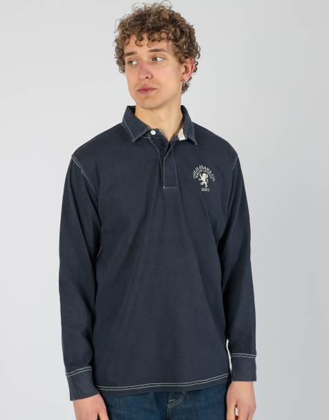 Vintage Polo Jeans Ralph Lauren m long sleeve shirt in navy blue - view 1
