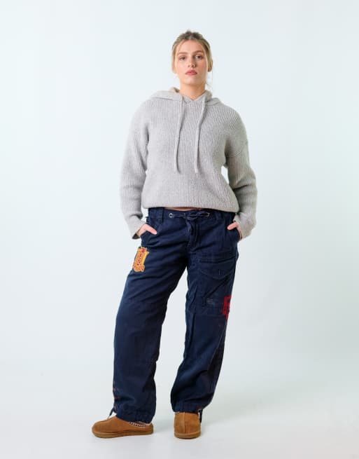 Vintage Polo Ralph Lauren 30x30 Woven Cargo Pants Navy Blue