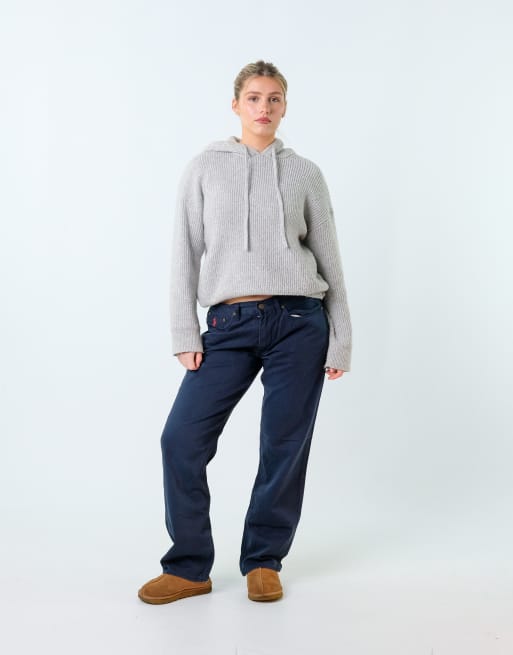 Vintage Polo Ralph Lauren 32x30 Woven Straight Pants Navy Blue
