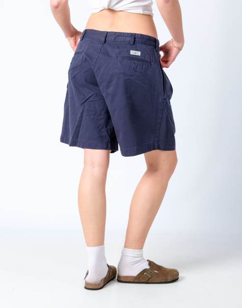 Vintage Polo Ralph Lauren 33x17 Canvas Cargo Shorts Navy Blue - view 1