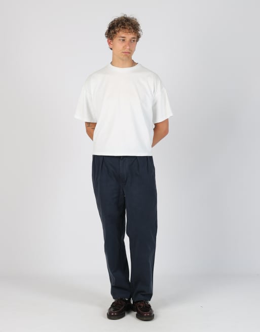 Vintage Polo Ralph Lauren 33x30 woven straight pants in navy blue, 1 of 4