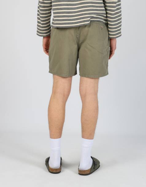 Vintage Polo Ralph Lauren 34x17 woven straight shorts in dark green - view 1