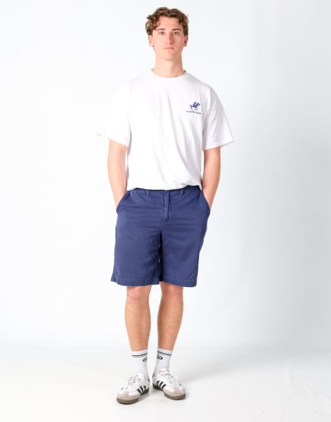 Vintage Polo Ralph Lauren 34x20 Canvas Cargo Shorts Navy Blue - view 1