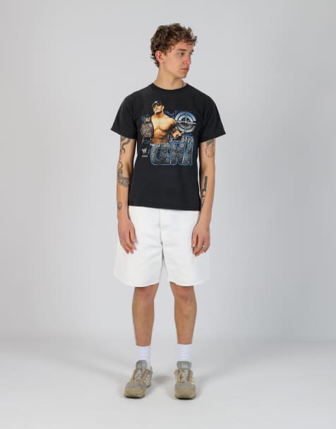 Vintage Polo Ralph Lauren 34x20 denim jorts shorts in white - view 1