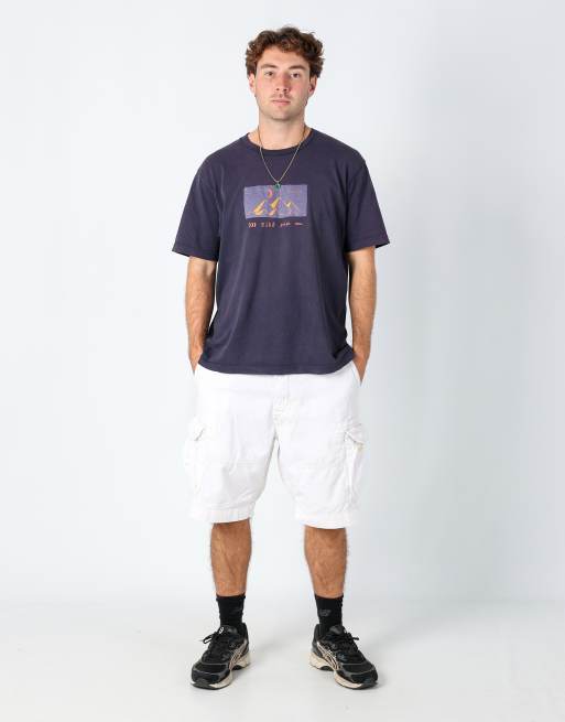 Vintage Polo Ralph Lauren 34x22 canvas cargo shorts cream