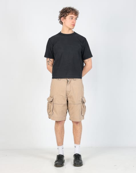 Vintage Polo Ralph Lauren 34x22 canvas cargo shorts in tan - view 1