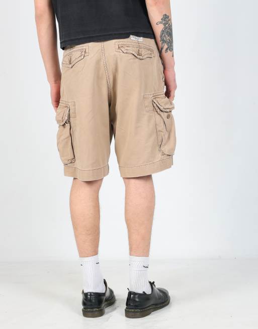 Vintage Polo Ralph Lauren 34x22 canvas cargo shorts in tan, 2 of 4