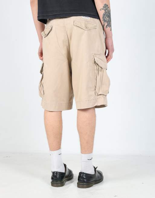 Vintage Polo Ralph Lauren 34x22 canvas cargo shorts in tan, 2 of 4