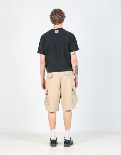Vintage Polo Ralph Lauren 34x22 canvas cargo shorts in tan, 3 of 4