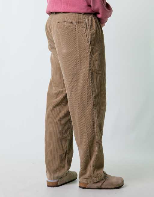 Vintage Polo Ralph Lauren 34x30 Corduroy Baggy Pants Tan