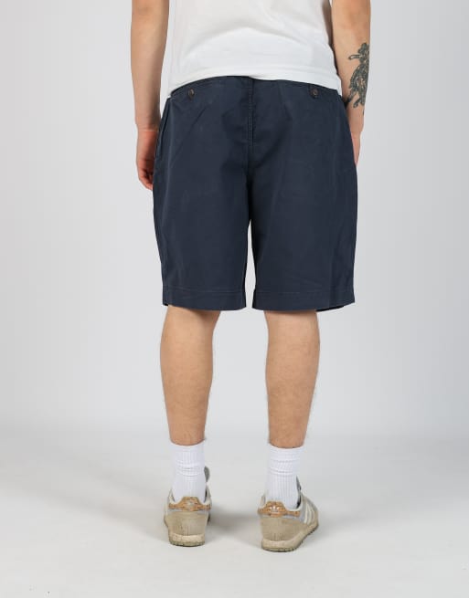 Vintage Polo Ralph Lauren 34x36 canvas cargo shorts in navy blue, 4 of 4