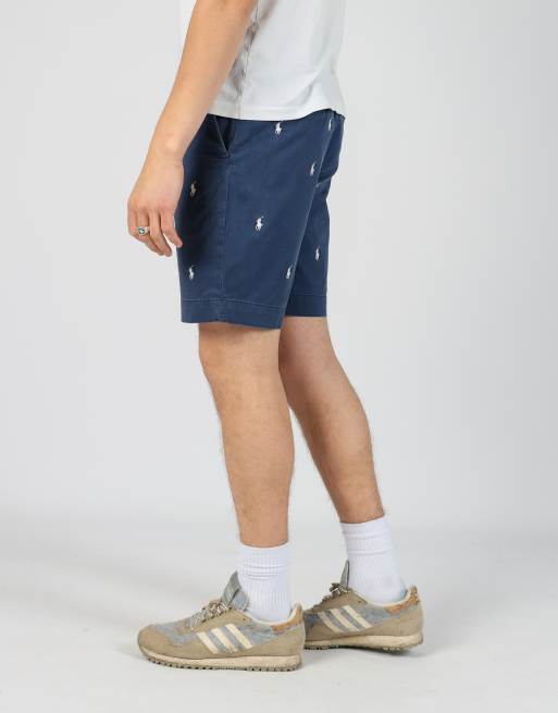 Vintage Polo Ralph Lauren 34x43 canvas cargo shorts in navy blue, 2 of 4