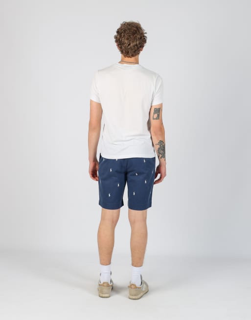 Vintage Polo Ralph Lauren 34x43 canvas cargo shorts in navy blue, 3 of 4