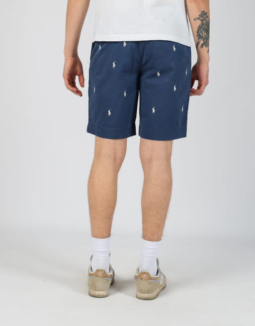 Vintage Polo Ralph Lauren 34x43 canvas cargo shorts in navy blue, 4 of 4
