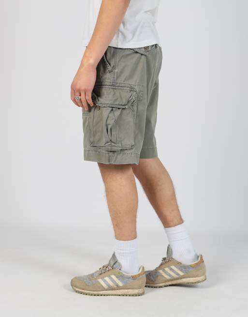 Vintage Polo Ralph Lauren 34x46 canvas cargo shorts in khaki green, 2 of 4