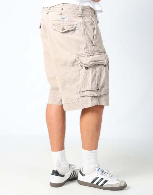Vintage Polo Ralph Lauren 36x22 canvas cargo shorts in tan, 2 of 4