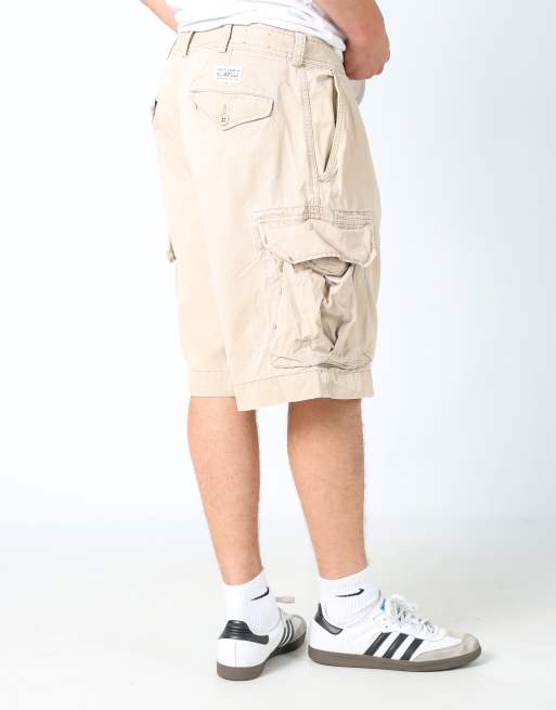 Vintage Polo Ralph Lauren 36x23 canvas cargo shorts in beige, 4 of 4