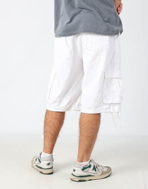 Vintage Polo Ralph Lauren 36x25 canvas cargo shorts in white