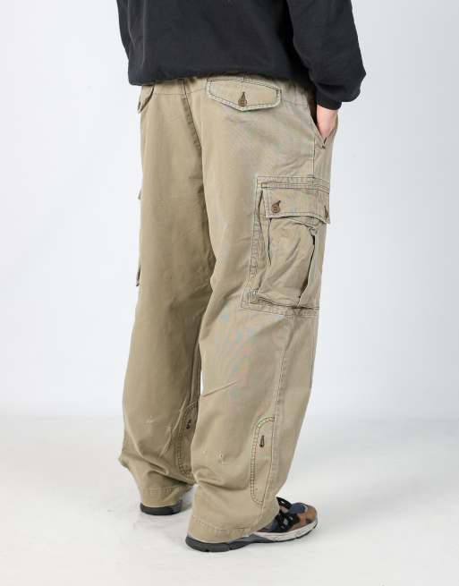 Vintage Polo Ralph Lauren 36x30 woven cargo pants in khaki green