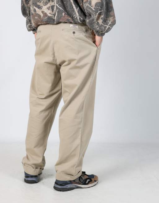 Vintage Polo Ralph Lauren 36x30 woven straight pants in beige, 2 of 4