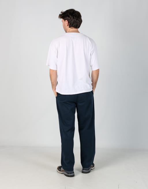 Vintage Polo Ralph Lauren 36x30 woven straight pants in navy blue, 3 of 4