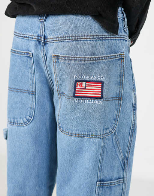 Vintage Polo Ralph Lauren 36x32 denim jeans in light blue, 4 of 4