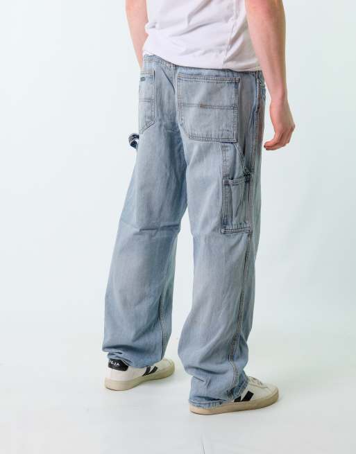 Vintage Polo Ralph Lauren 36x34 Denim Carpenter Baggy Jeans Blue