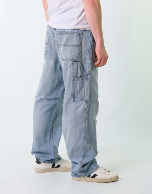 Vintage Polo Ralph Lauren 36x34 Denim Carpenter Baggy Jeans Blue