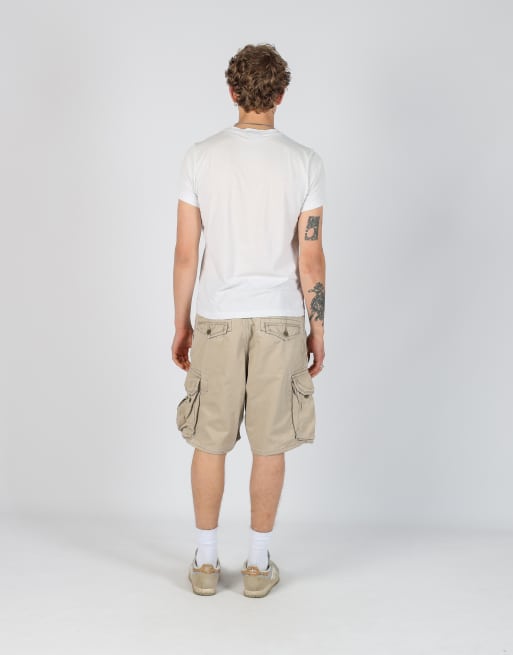 Vintage Polo Ralph Lauren 36x51 canvas cargo shorts in beige, 3 of 4