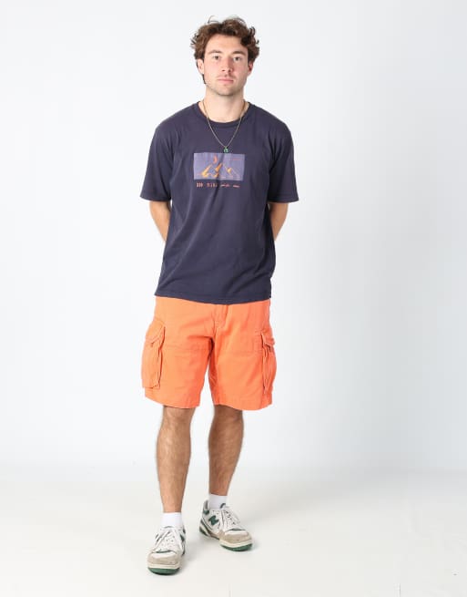 Vintage Polo Ralph Lauren 36x81 canvas cargo shorts in coral, 2 of 4