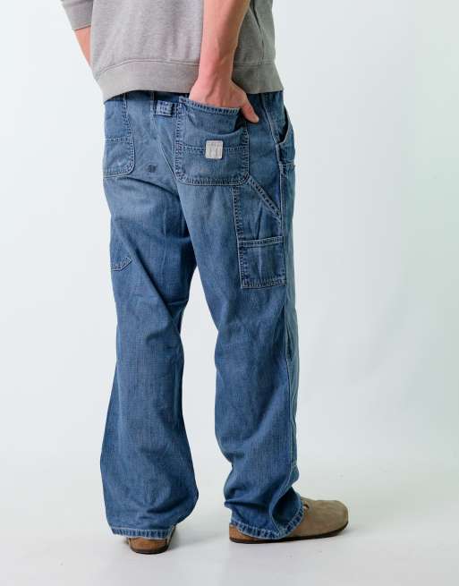 Vintage Polo Ralph Lauren 38x30 Denim Carpenter Baggy Jeans Blue