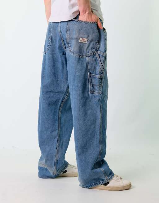 Vintage Polo Ralph Lauren 38x32 Denim Carpenter Baggy Jeans Blue