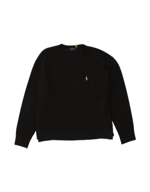 Vintage Polo Ralph Lauren Big & Tall Sweatshirt Jumper UK 18 XL In Black