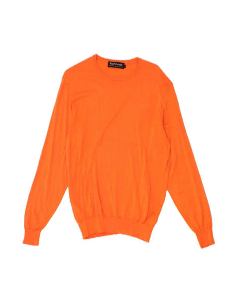 Vintage Polo Ralph Lauren Boat Neck Jumper Sweater Large In Orange - view 1