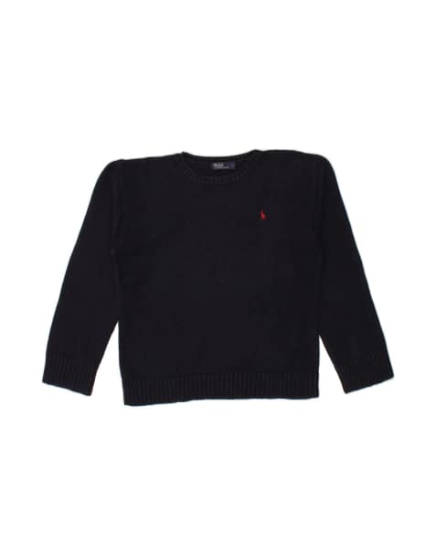 Vintage Polo Ralph Lauren Boat Neck Jumper Sweater UK 16 Large In Blue - view 1