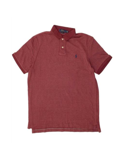 Vintage Polo Ralph Lauren Classic Fit Polo Shirt Large In Burgundy