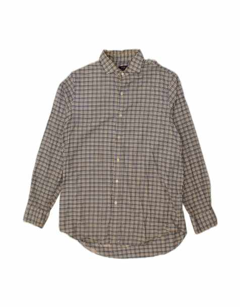 Vintage Polo Ralph Lauren Classic Fit Shirt Large In Blue Check - view 1