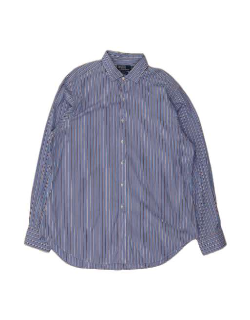 Vintage Polo Ralph Lauren Classic Fit Shirt Size 18 2XL In Beige Striped