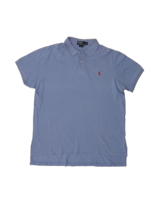 Vintage Polo Ralph Lauren Custom Fit Polo Shirt 2XL In Blue