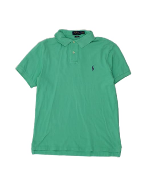 Vintage Polo Ralph Lauren Custom Fit Polo Shirt Medium In Turquoise