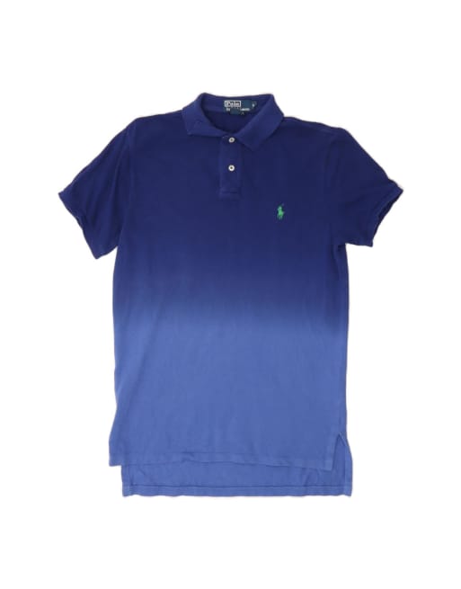Vintage Polo Ralph Lauren Custom Fit Polo Shirt Small In Blue Tie Dye