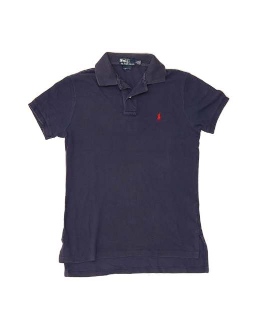 Vintage Polo Ralph Lauren Custom Fit Polo Shirt Small In Blue