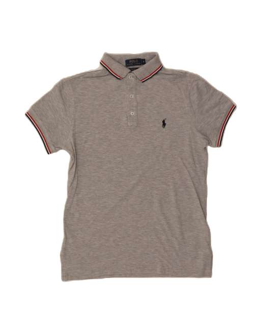 Vintage Polo Ralph Lauren Custom Fit Polo Shirt Small In Grey