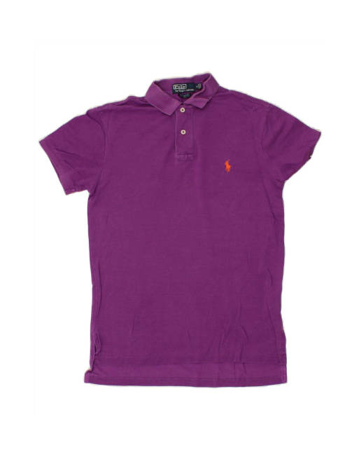 Vintage Polo Ralph Lauren Custom Fit Polo Shirt Small In Purple