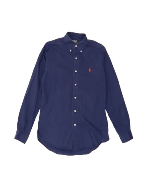 Vintage Polo Ralph Lauren Custom Fit Shirt Small In Blue - view 1
