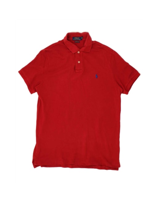 Vintage Polo Ralph Lauren Custom Slim Fit Polo Shirt Large In Red
